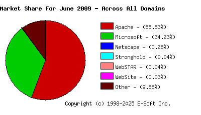 July 1st, 2009 Market Share Pie Chart