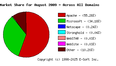 September 1st, 2009 Market Share Pie Chart
