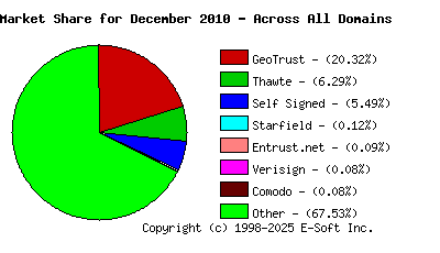 January 1st 2011 CA Market Share Pie Chart
