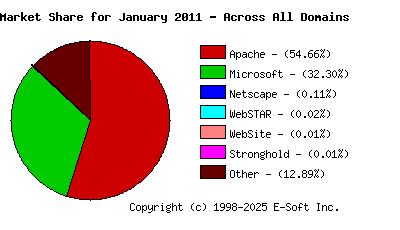 February 1st, 2011 Market Share Pie Chart
