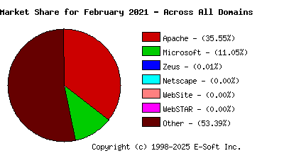 March 1st, 2021 Market Share Pie Chart