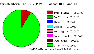 August 1st 2021 CA Market Share Pie Chart