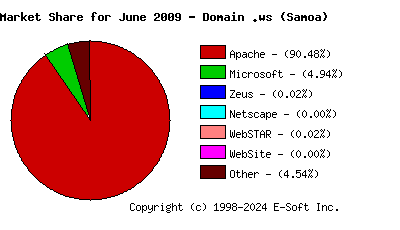 July 1st, 2009 Market Share Pie Chart