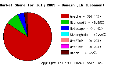 August 1st, 2005 Market Share Pie Chart