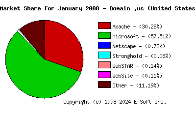 February 1st, 2008 Market Share Pie Chart